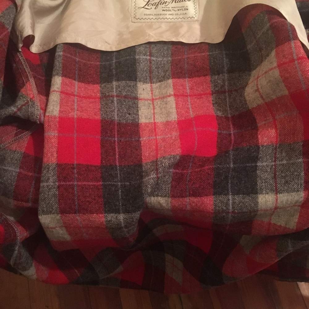 vintage wool-nylon blend plaid blazer. - Picture 6 of 7